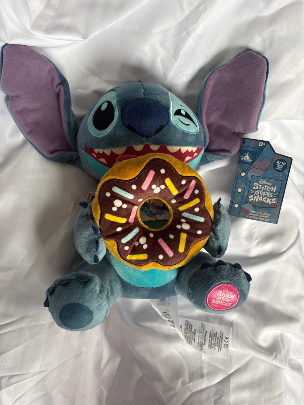 Disney Stitch Plush Toy with Donut - Blue